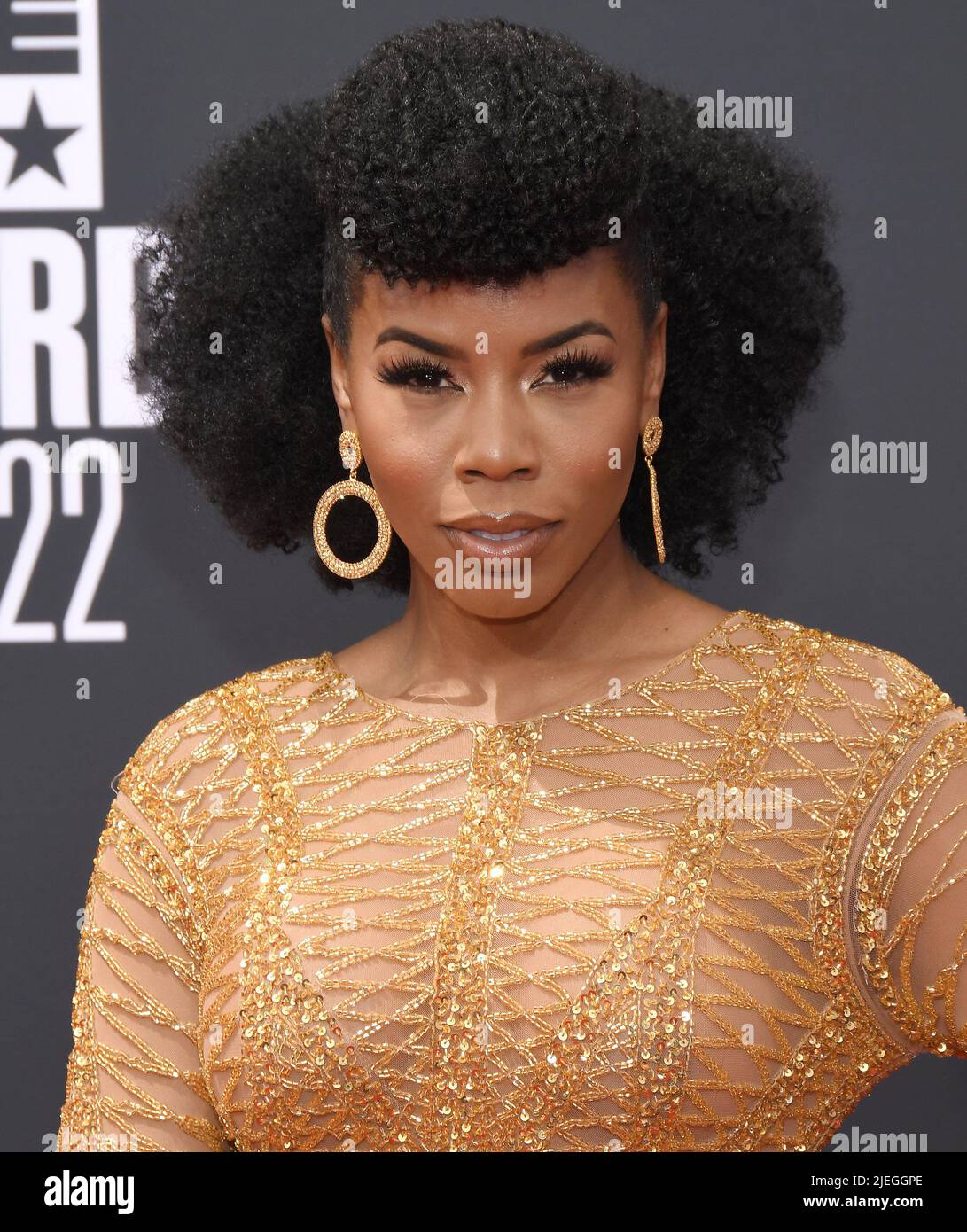 Los Angeles, USA. 26th June, 2022. Brandee Evans arrives at the BET