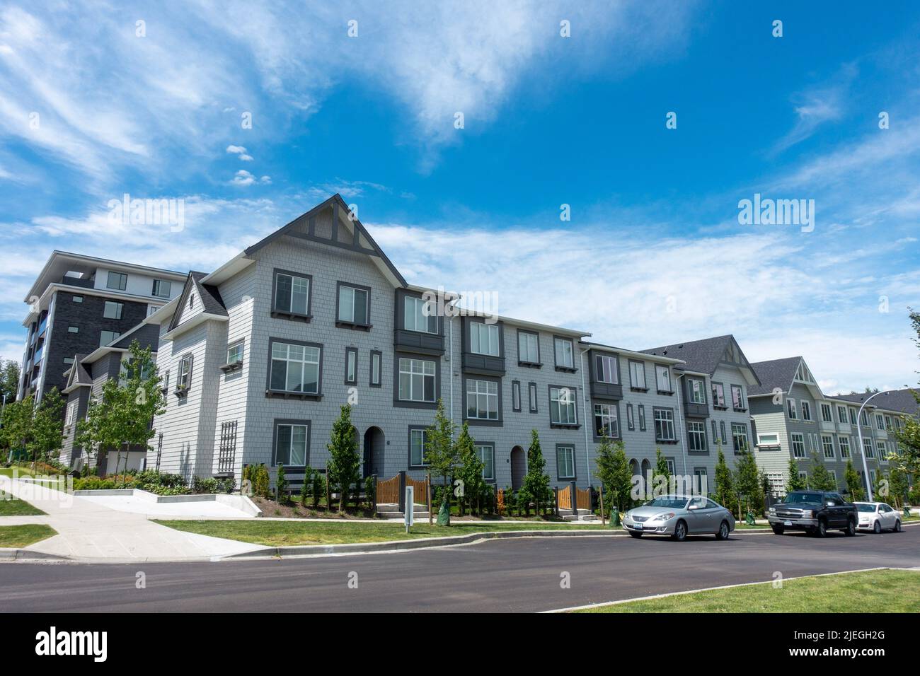 Modern Townhouse in Canada Stock Photo Alamy