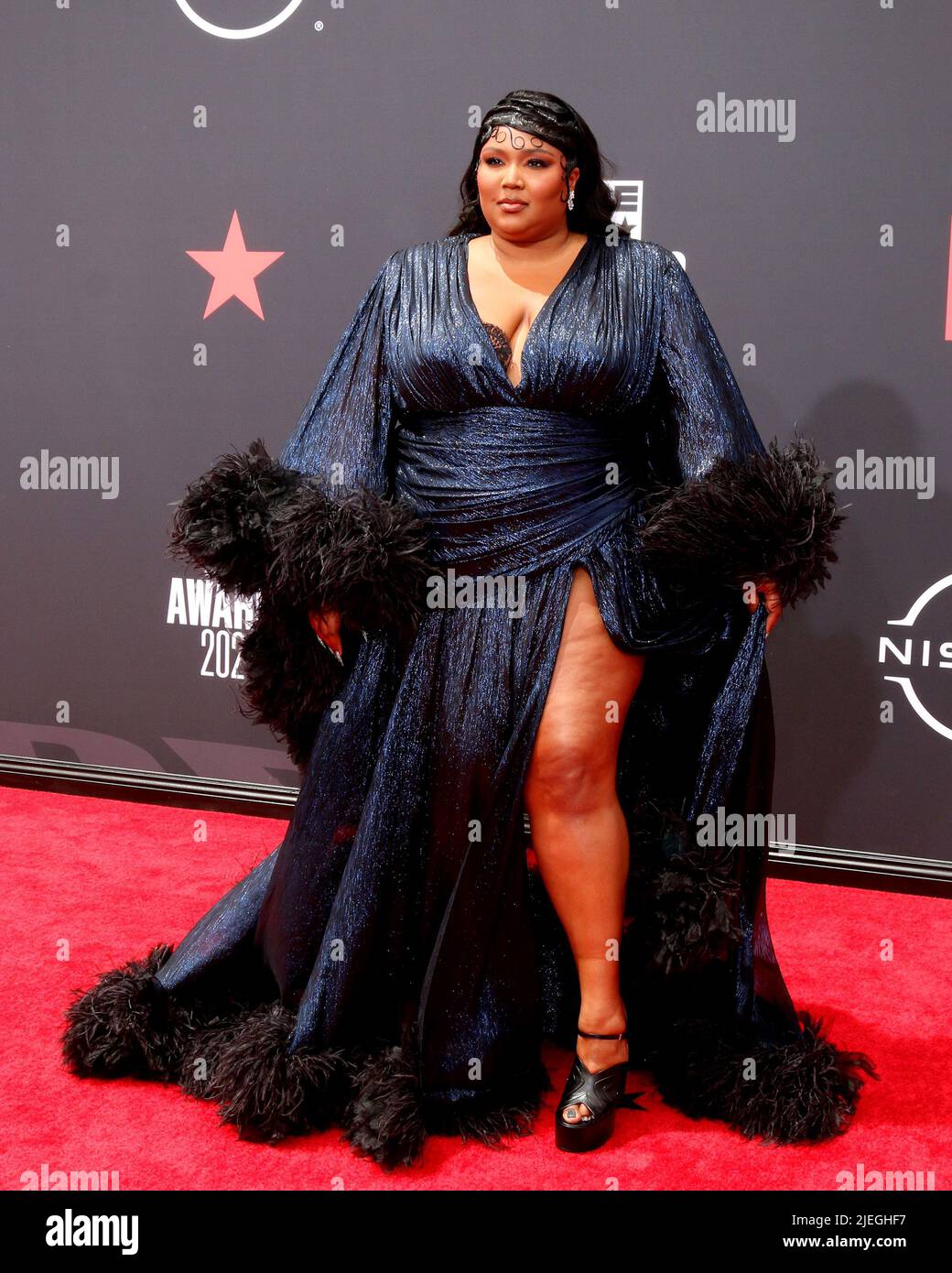 LOS ANGELES - JUN 26:  Lizzo at the 2022 BET Awards at Microsoft Theater on June 26, 2022 in Los Angeles, CA Stock Photo