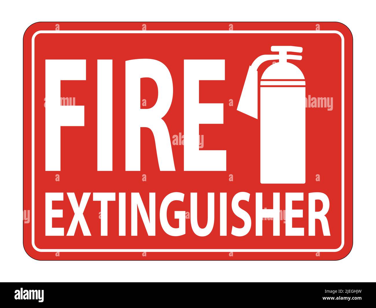 Fire Extinguisher Sign on white background,Vector Illustration Stock