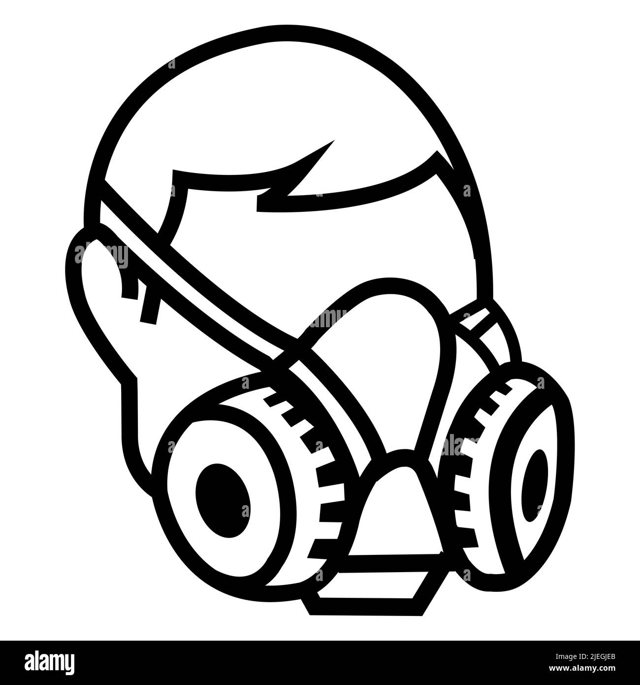 Symbol Wear Respirator sign Isolate On White Background,Vector Illustration EPS.10 Stock Vector