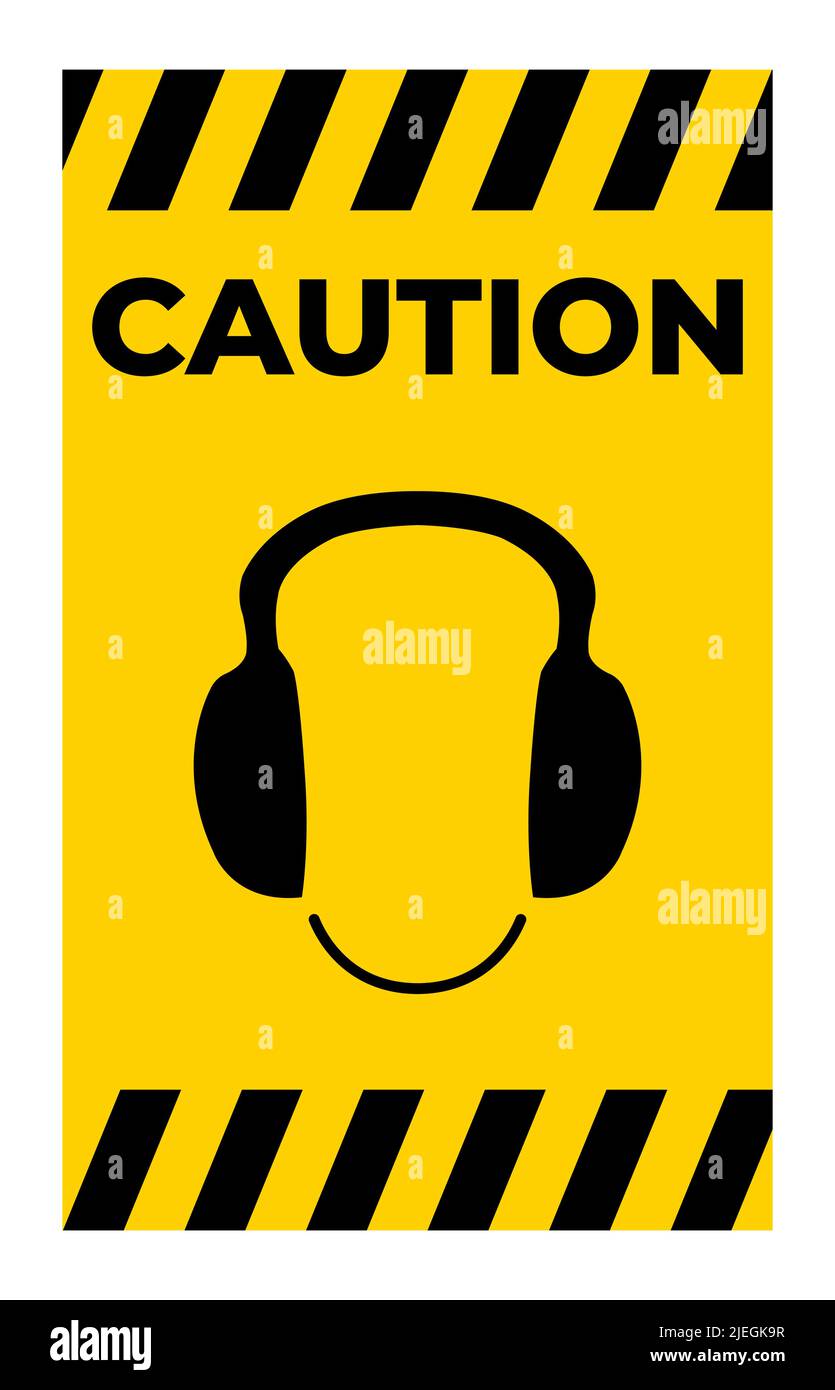 Symbol wear ear protection Sign Isolate On White Background,Vector