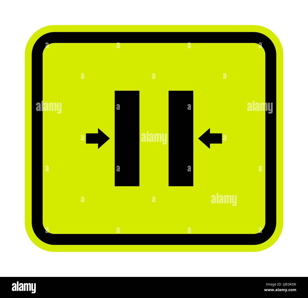 Crush Hazard Closing Mold Symbol Sign Isolate on White Background ...