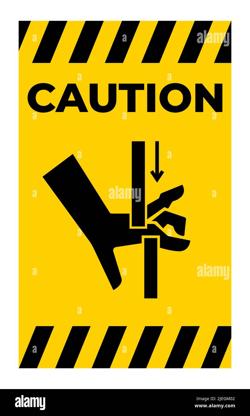 Hand Crush Moving Parts Symbol Sign, Vector Illustration, Isolate On