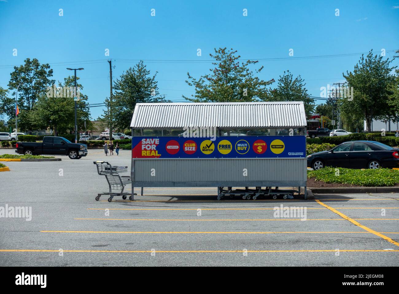 Canadian Superstore Shopping Cart Return Area Stock Photo Alamy