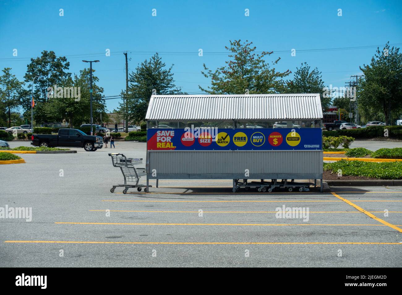 Canadian Superstore Shopping Cart Return Area Stock Photo Alamy