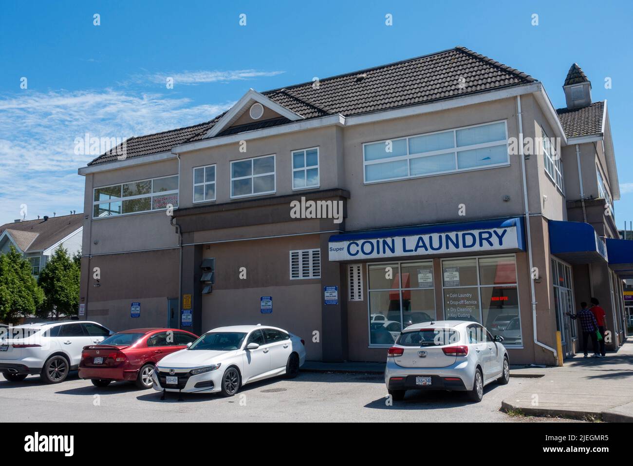 Coin Laundry Shop in Surrey, BC Canada Stock Photo Alamy