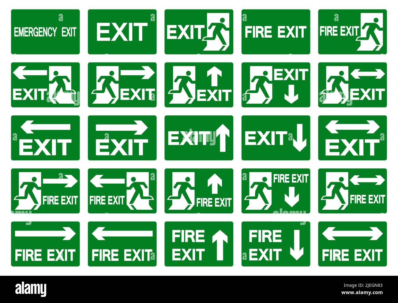 Emergency Exit Symbol Isolate On White Background,Vector Illustration
