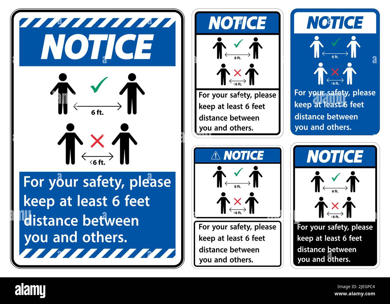 Notice Keep 6 Feet Distance,For your safety,please keep at least 6 feet ...
