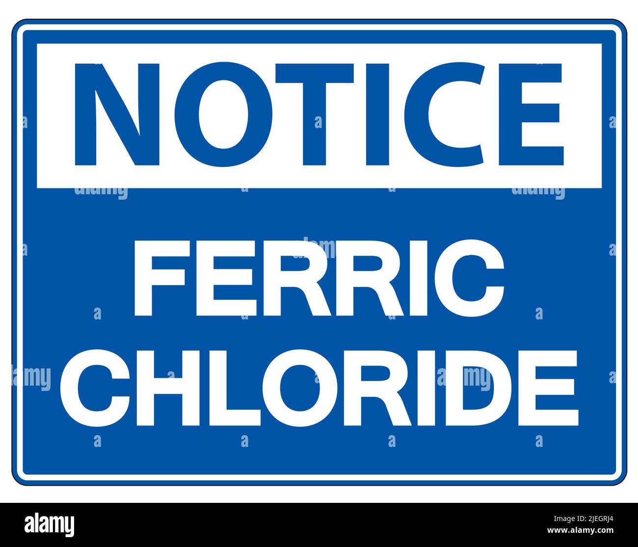 Chemical Notice Sign Ferric Chloride On White Background Stock Vector ...