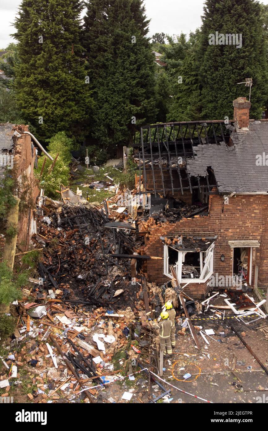 Emergency services at the scene in Dulwich Road, Kingstanding, in