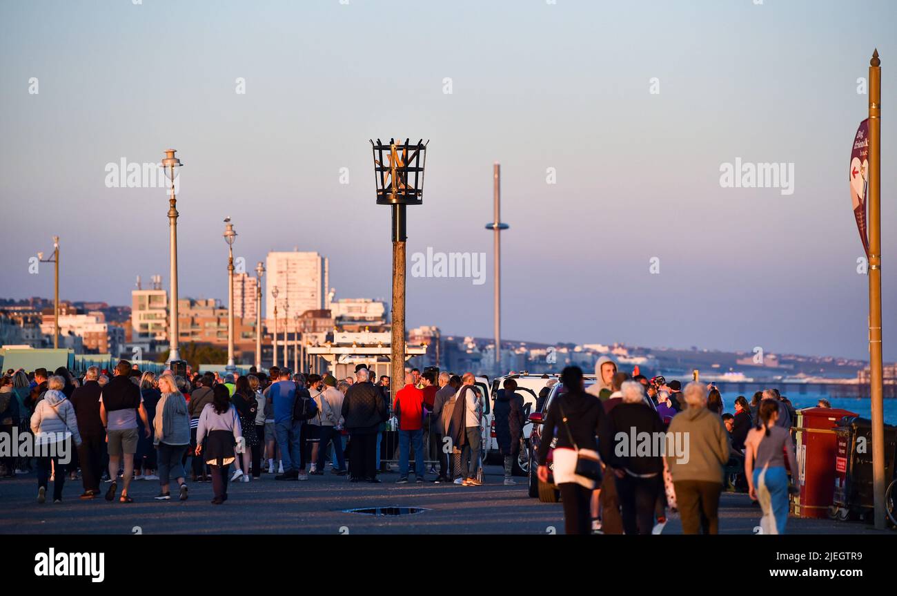 The beacon used for Royal occasions and celebrations on Hove seafront Brighton Sussex UK Stock Photo