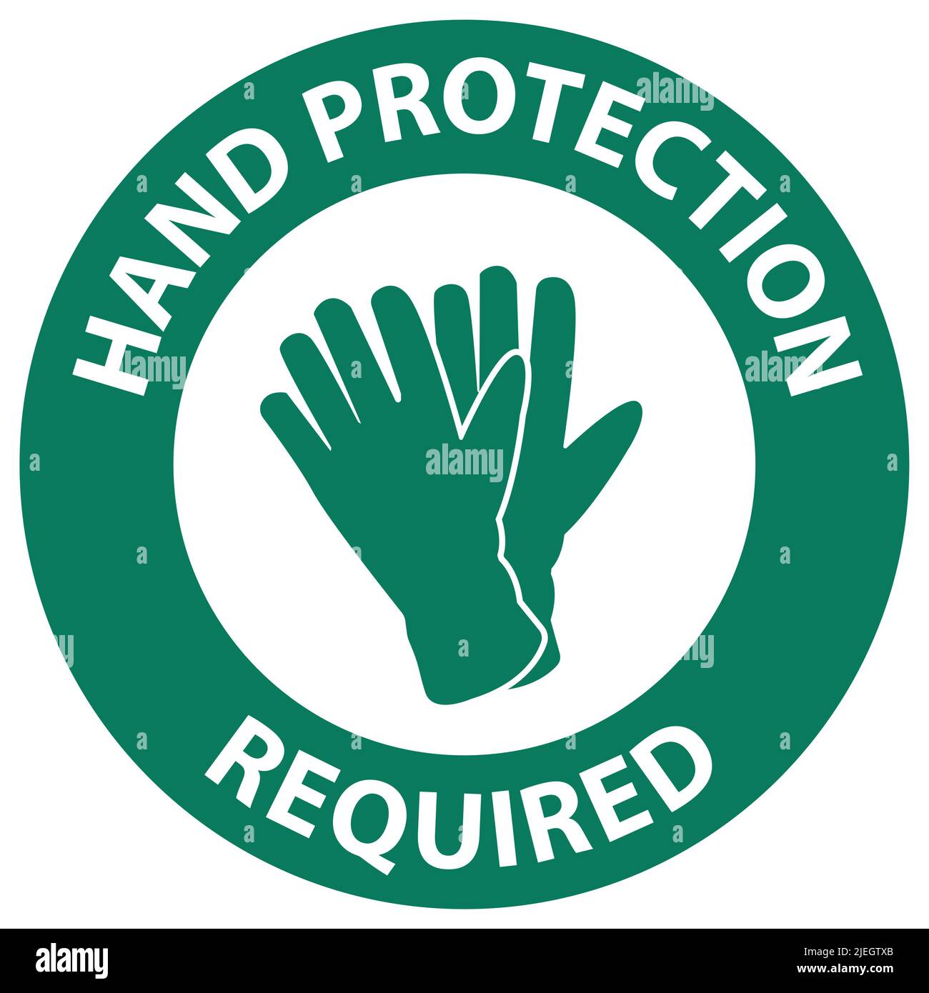 Safety instructions Hand Protection Required Sign on white background