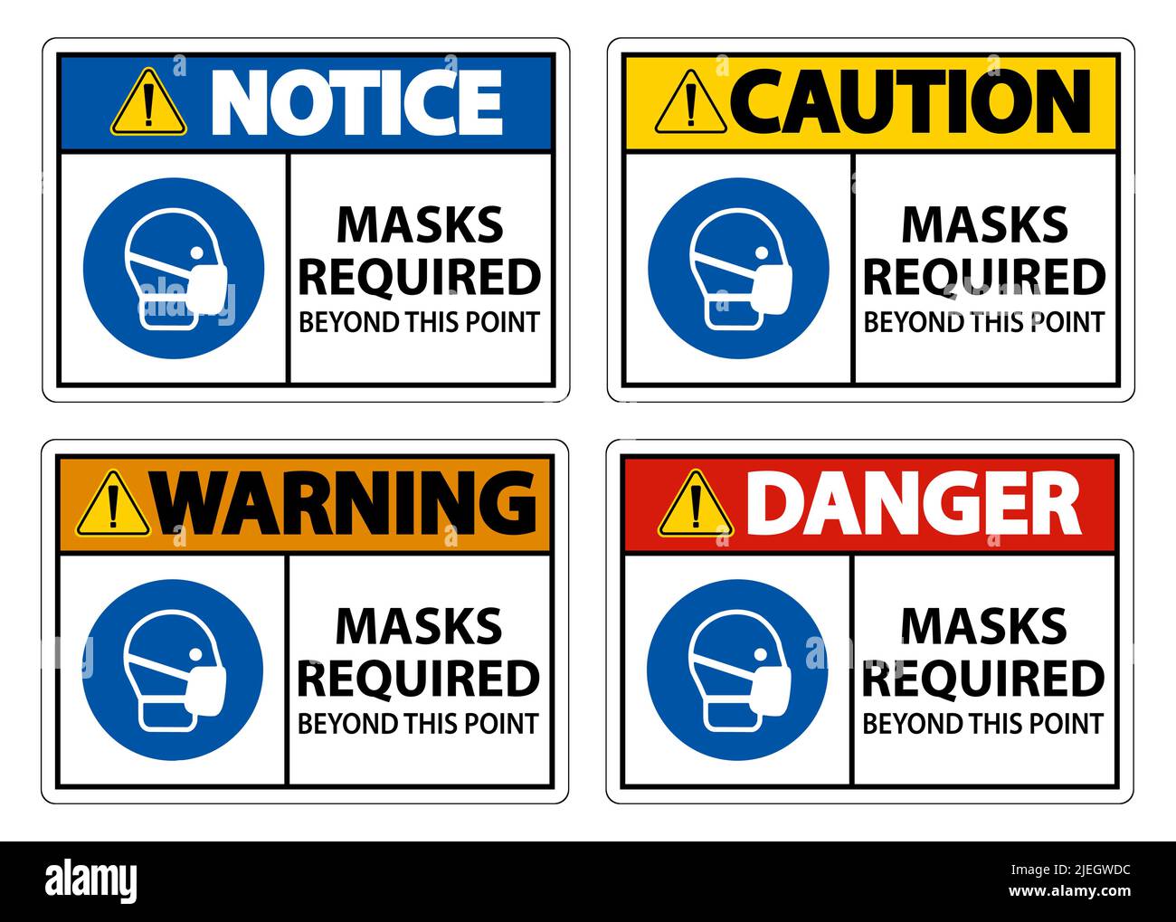 Masks Required Beyond This Point Sign Isolate On White Background ...