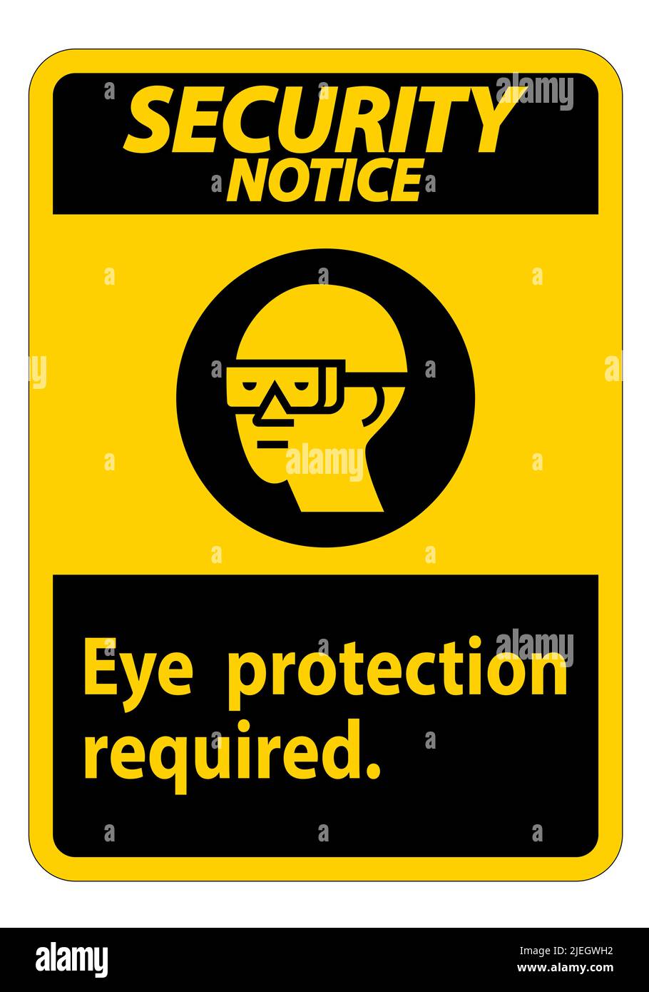 Hespex Security Notice Signs 9 x12 Plastic, Red & White (8Pk