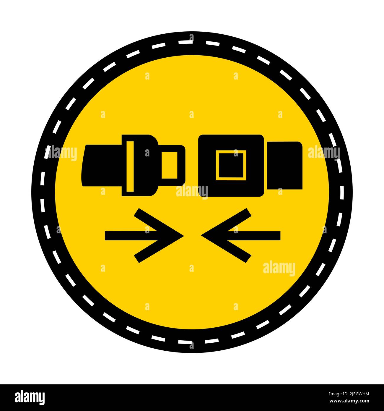PPE Icon.Wear Safety Belt Symbol Sign Isolate On White Background