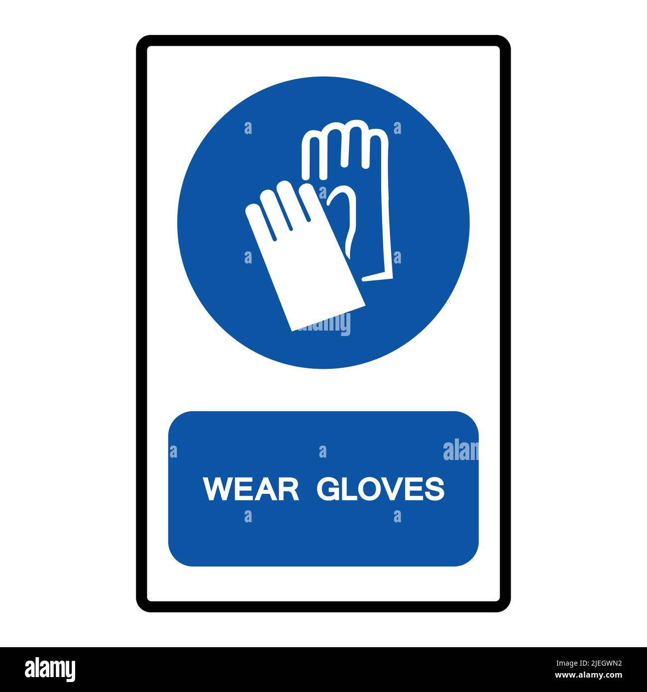 Wear Gloves Symbol Sign Isolate on White Background,Vector Illustration