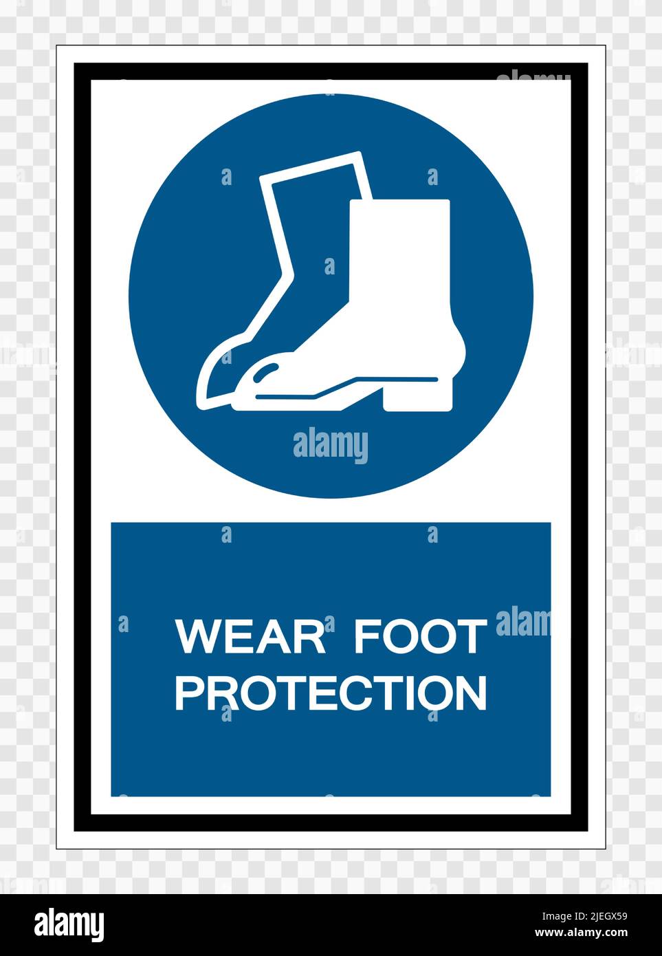 Wear Foot Protection Symbol Sign Isolate on transparent Background ...
