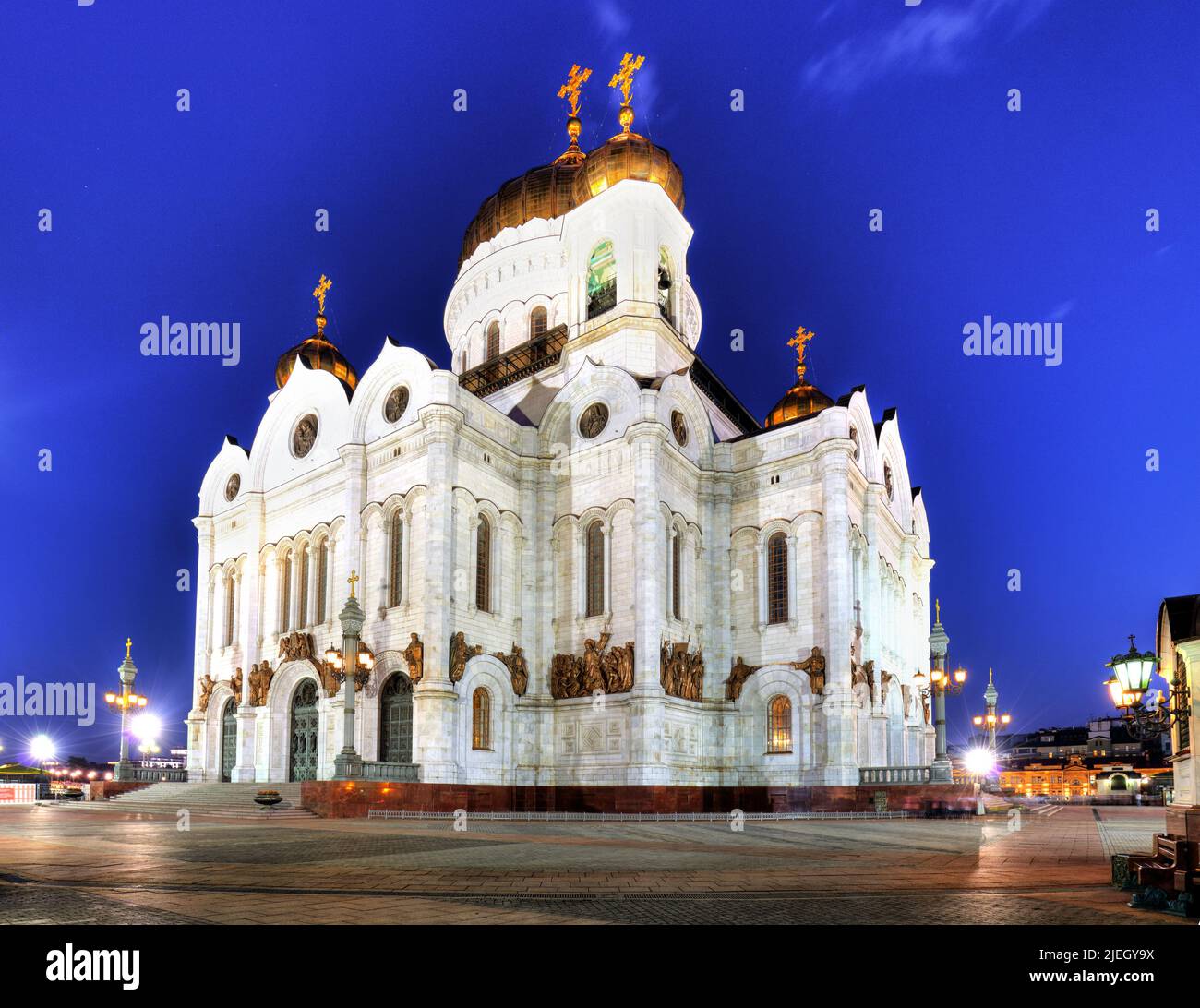 City Moscow main Orthodox Church of Russia Cathedral of Christ the Saviour, Russia Stock Photo