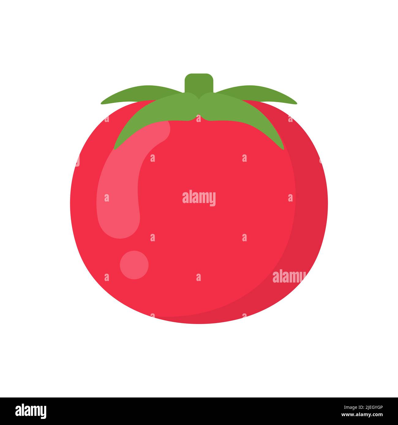Cute tomato vegetable, isolated colorful vector icon Stock Vector