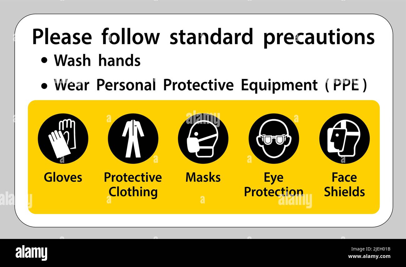 Please follow standard precautions ,Wash hands,Wear Personal Protective