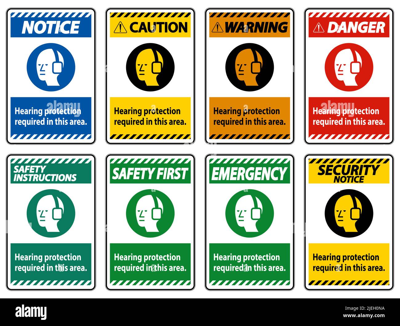 Hearing Protection Required In This Area with Symbol Stock Vector Image & Art Alamy