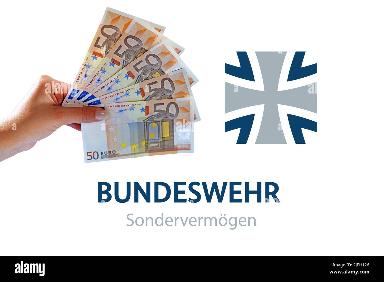 Sondervermögen der Bundeswehr von 100 Milliarden Euro wurde im Mai 2022 beschlossen. Modernisierung der Bundeswehr, bedingt durch den Krieg in der Ukr Stock Photo