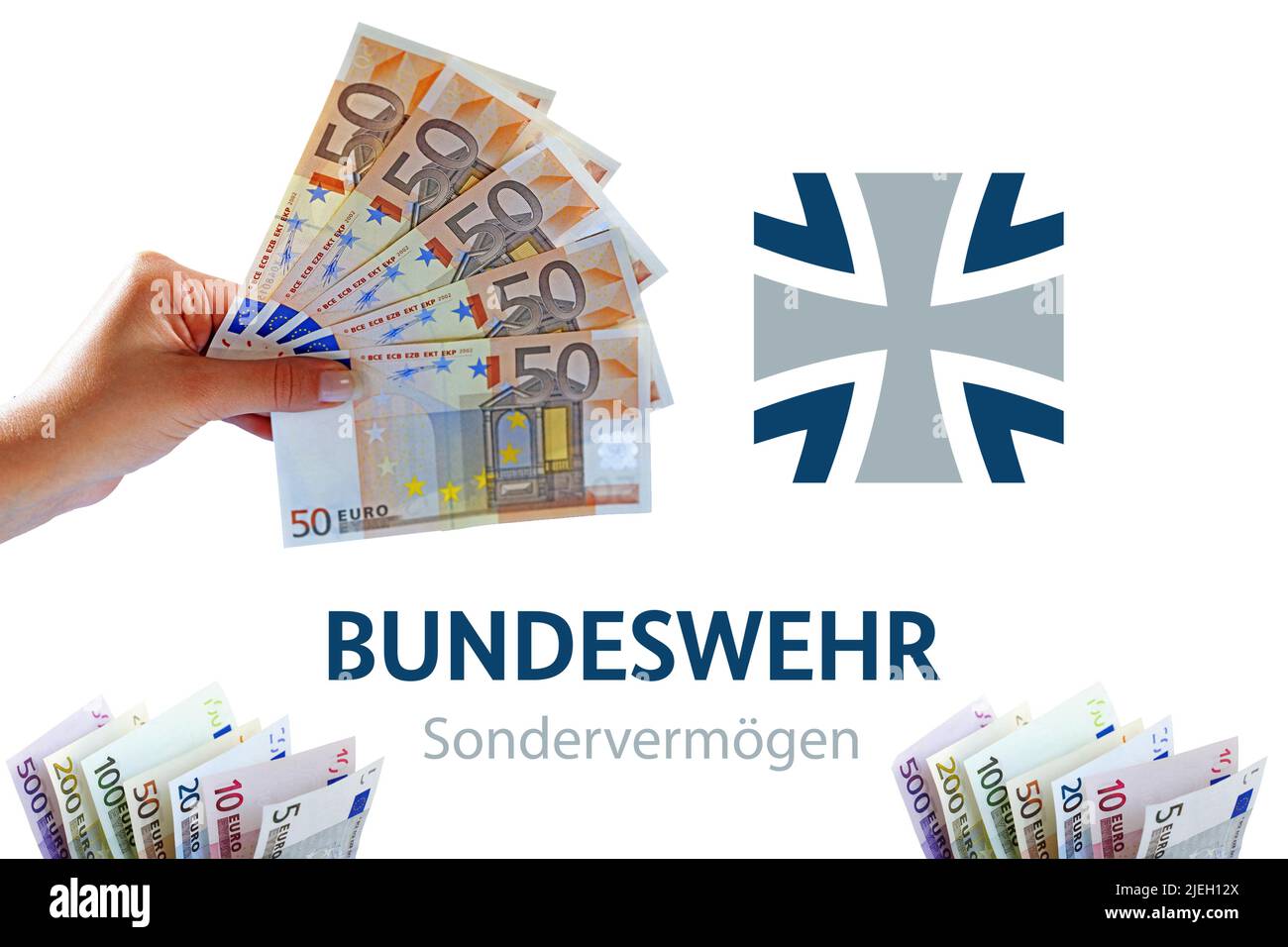 Sondervermögen der Bundeswehr von 100 Milliarden Euro wurde im Mai 2022 beschlossen. Modernisierung der Bundeswehr, bedingt durch den Krieg in der Ukr Stock Photo
