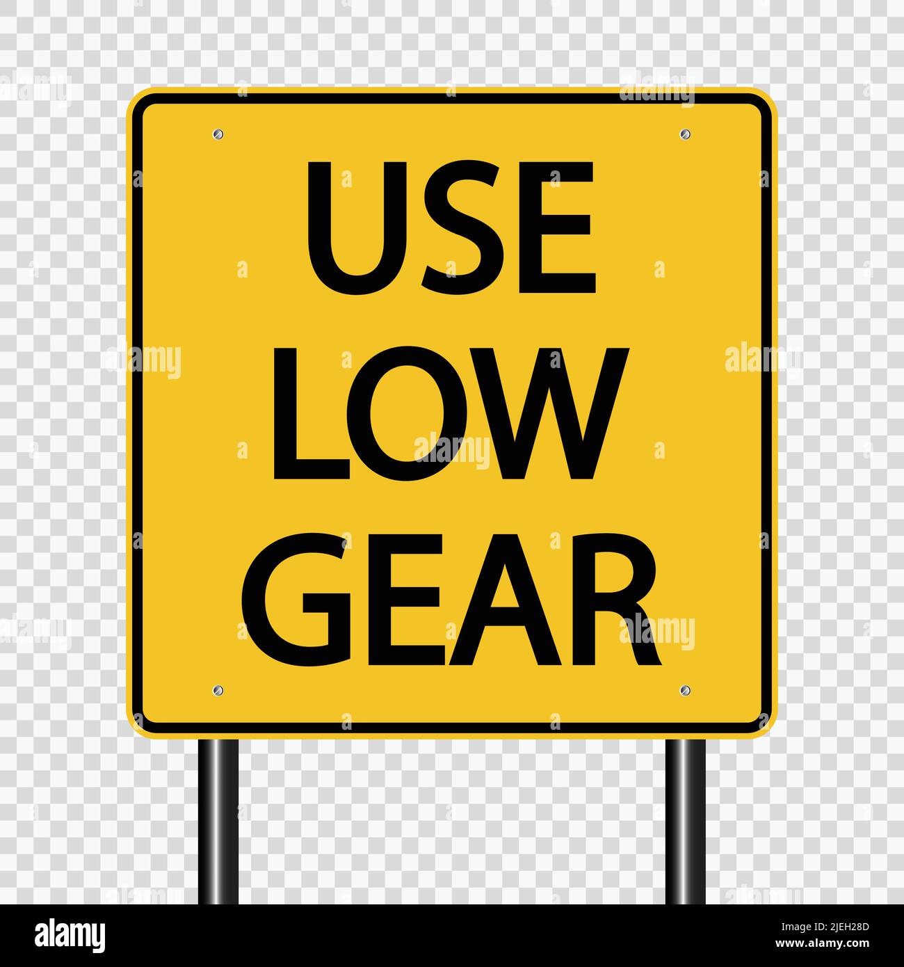 Use low gear sign on transparent background,vector illustration Stock