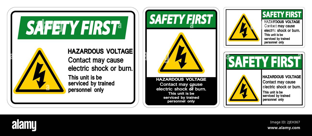 Safety First Hazardous Voltage Contact May Cause Electric Shock Or Burn ...