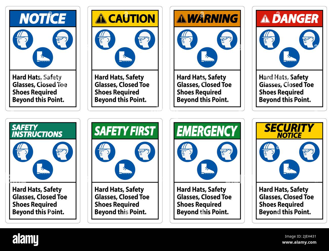 Hard Hats, Safety Glasses, Closed Toe Shoes Required Beyond This Point