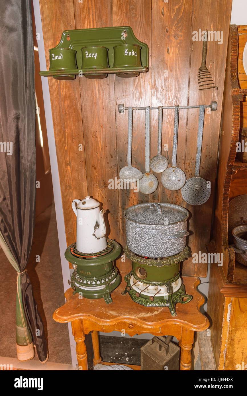 Enkhuizen, Netherlands. June 2022. The interior of a fisherman's cottage in Enkhuizen. High quality photo Stock Photo