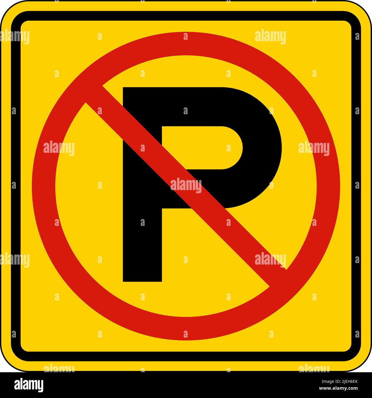 No Parking Sign On White Background Stock Vector Image And Art Alamy