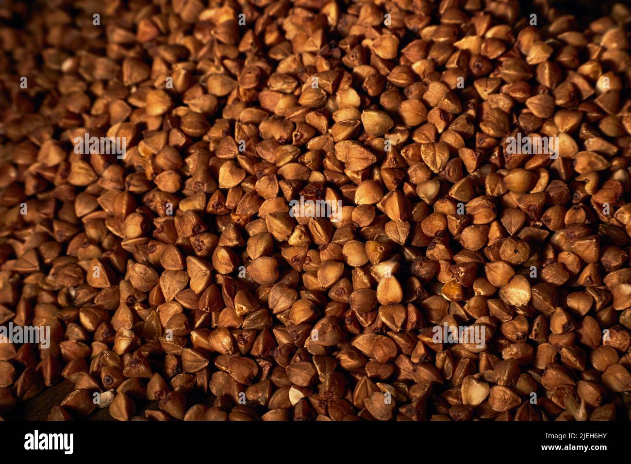Closeup photo of buckwheat grains. Macro, texture Stock Photo Alamy