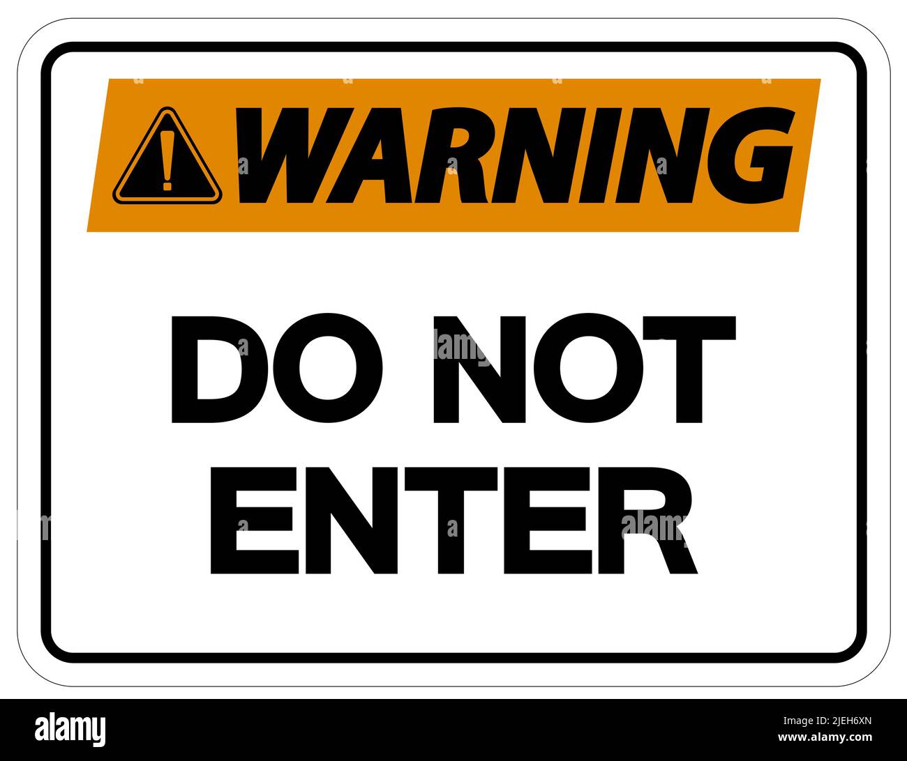 Warning Do Not Enter Symbol On White Background Stock Vector Image