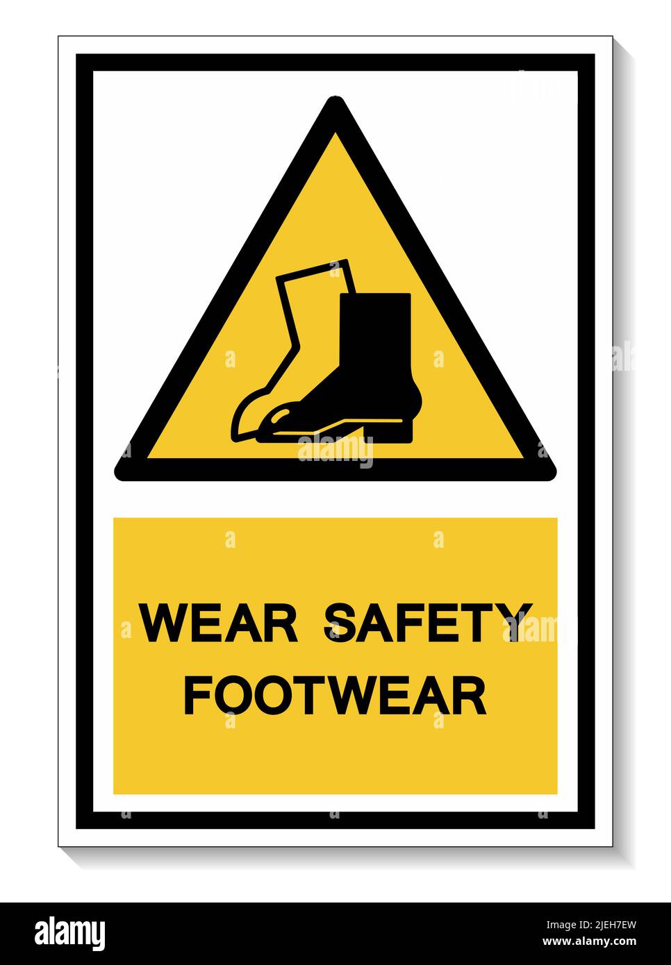 Symbol Wear Safety Footwear sign Isolate On White Background,Vector