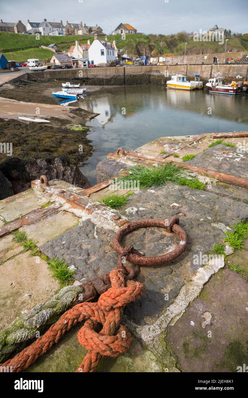 St Abbs village and harbour, Berwickshire, Scotland Stock Photo