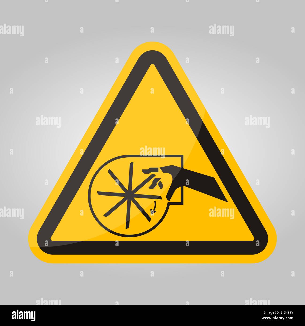 Cutting of Fingers or Hand Rotating Blade Symbol Sign, Vector Illustration, Isolate On White