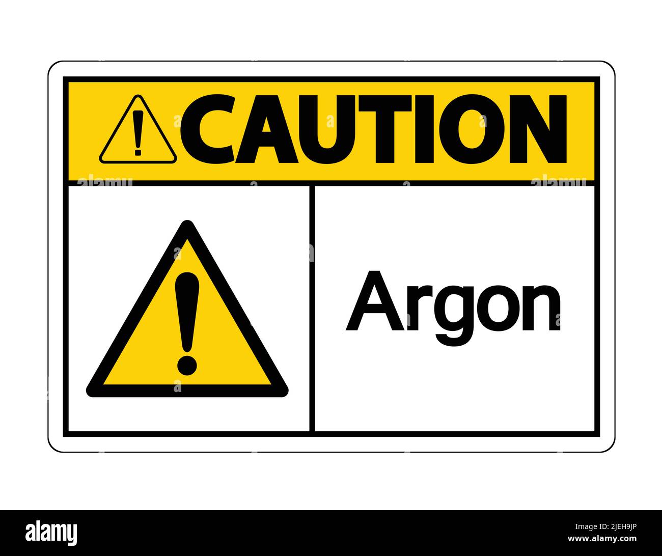 Caution Argon Symbol Sign Isolate On White Background,Vector Illustration Stock Vector