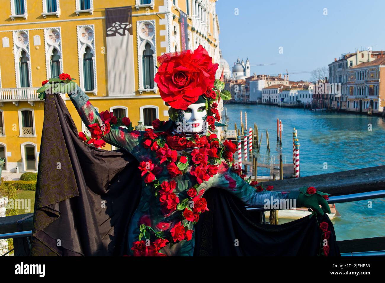 Karneval in der einzigartigen Stadt Venedig in Italien. Venezianische Masken Stock Photo