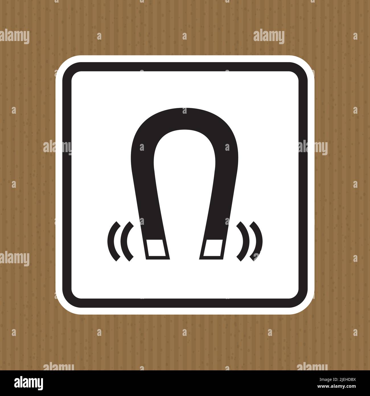 Beware Magnetic Field Symbol Sign Isolate On White Background,Vector  Illustration EPS.10 Stock Vector Image & Art - Alamy