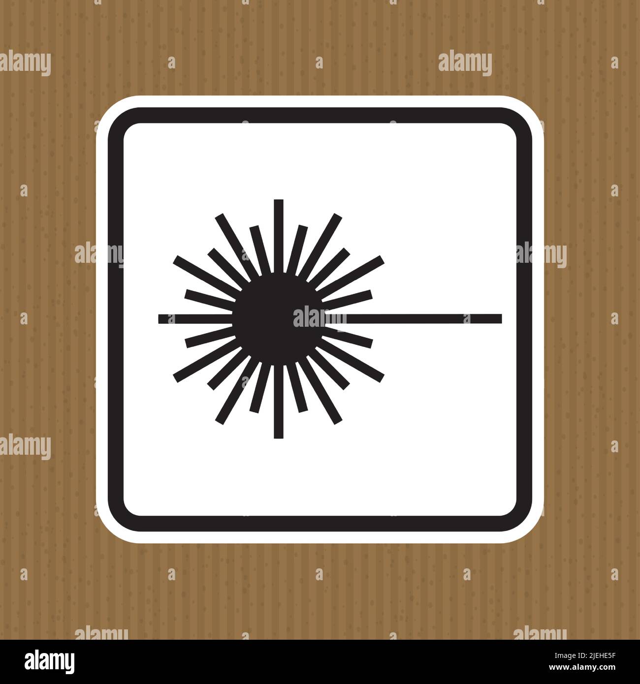 Beware Laser Beam Symbol Sign Isolate On White Background,Vector Illustration Stock Vector