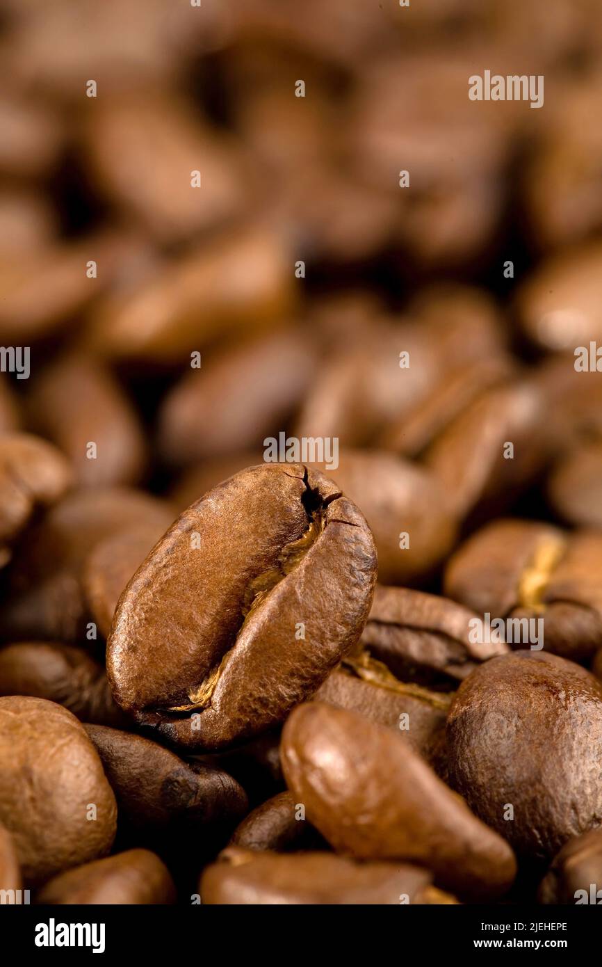 Frisch geröstete Kaffeebohnen, Kaffee, Getränk, Lebensmittel, Stock Photo