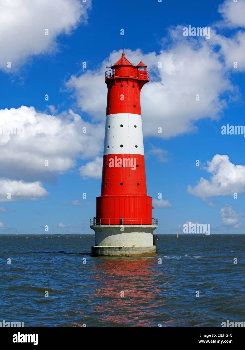 Der Arngaster Leuchtturm auf einer Sandbank gelegen, Leuchttürme ...