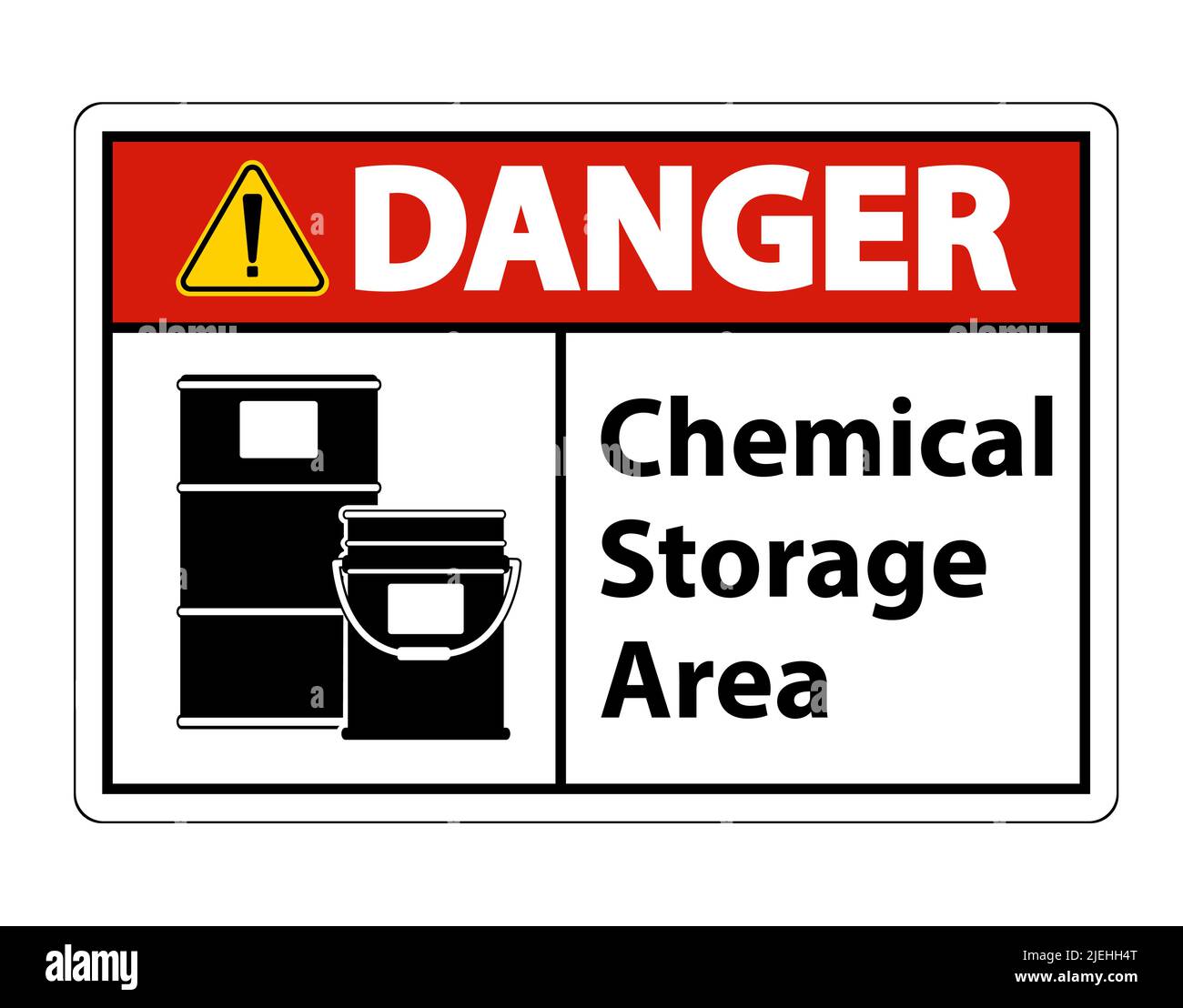 Solvent Storage Sticker Danger Chemical Storage Symbol Sign Isolate on transparent Background ...