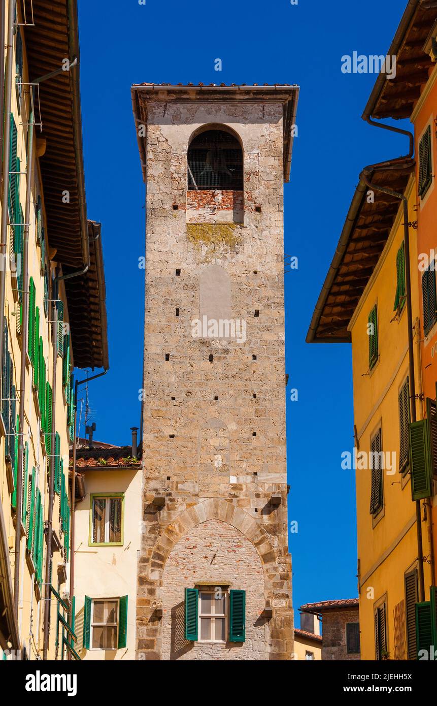Pisa medieval historical center with ancient bell tower Stock Photo