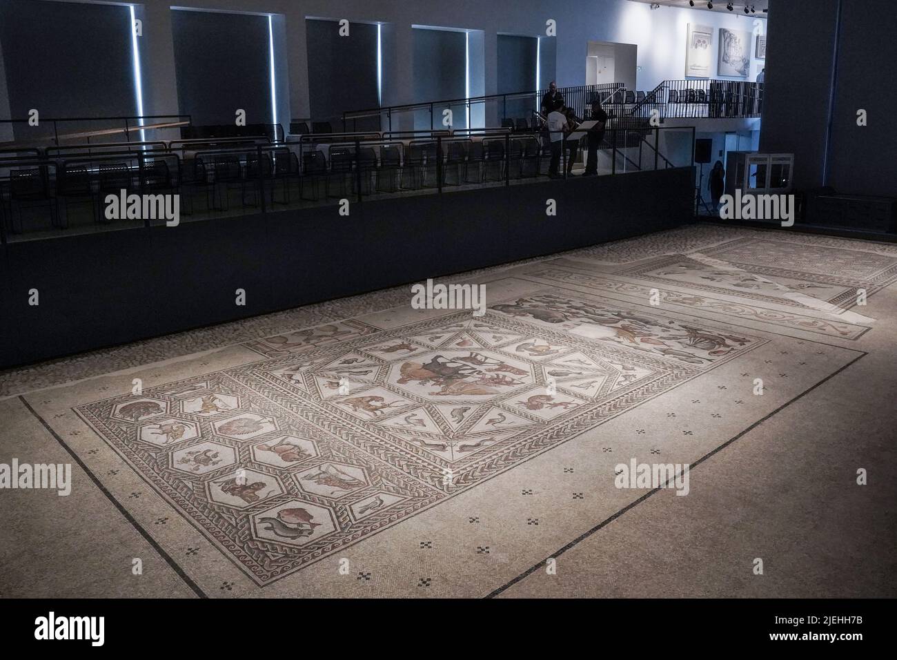https://c8.alamy.com/comp/2JEHH7B/lod-israel-27th-june-2022-the-israel-antiquities-authority-inaugurates-the-shelby-white-and-leon-levy-lod-mosaic-archaeological-center-the-centers-goal-is-to-display-a-1710-square-foot-roman-period-3rd-to-4th-century-ce-mosaic-which-served-as-the-floor-of-a-living-room-villa-in-a-wealthy-housing-complex-in-lod-credit-nir-alonalamy-live-news-2JEHH7B.jpg