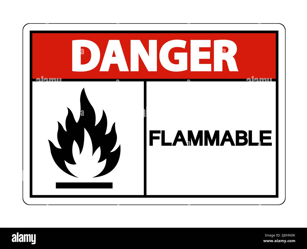 Danger Flammable Symbol Sign Isolate On White Background,Vector ...