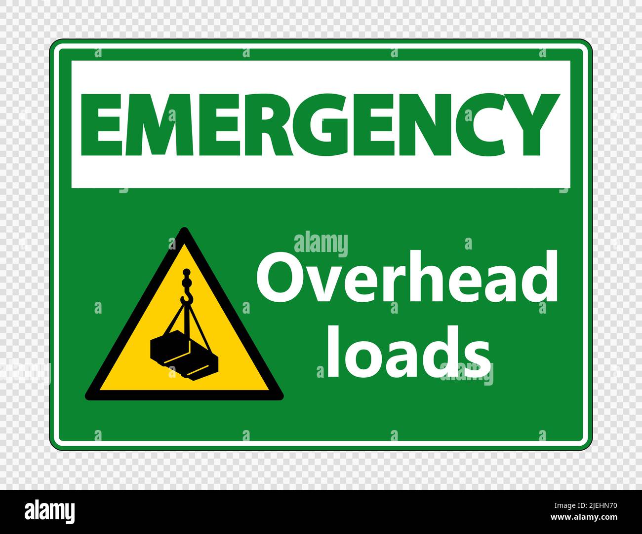 Emergency overhead loads Sign on transparent background,vector ...