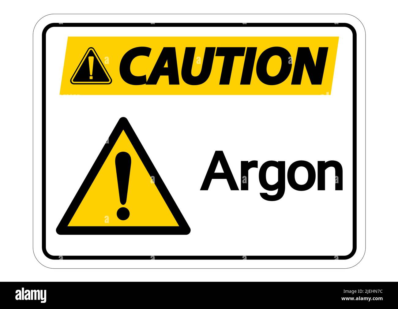 Caution Argon Symbol Sign Isolate On White Background,Vector Illustration Stock Vector